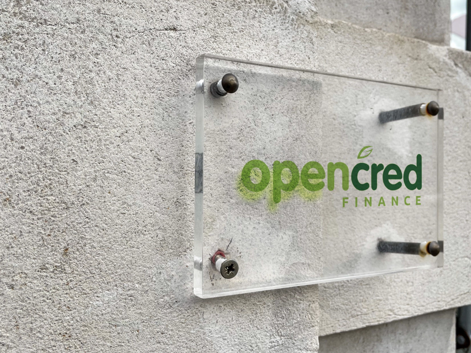 OpenCred acrylic signage visualisation
